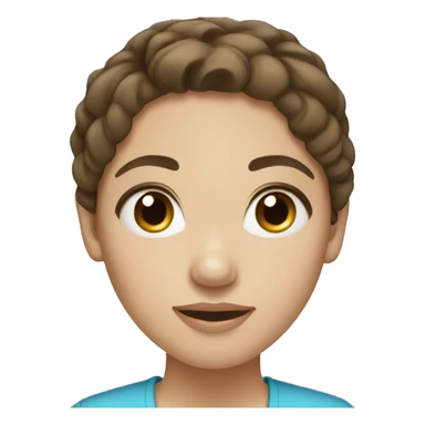 Thai women Brown hair Blue eyes sticker