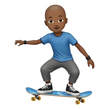 skateboarder black boy mugshot with  sticker