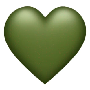 white envelope with a dark khaki green heart sticker
