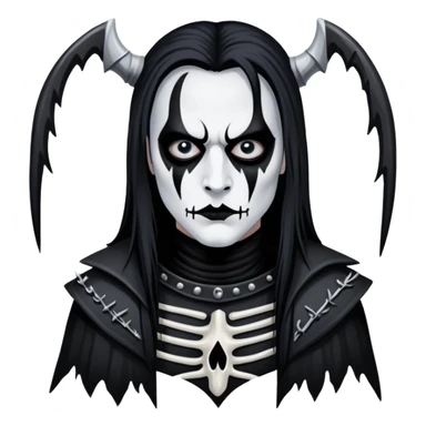 Black metallist with corpse paint  sticker