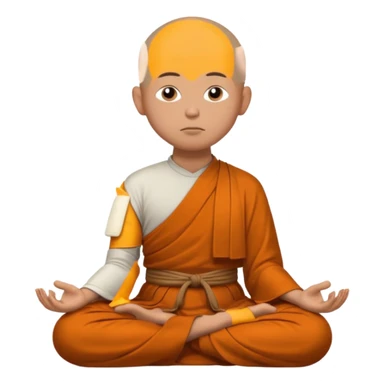 monk meditating sticker