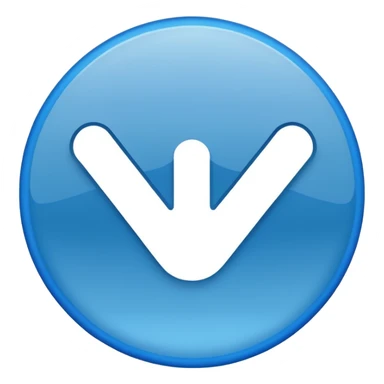 Blue tick mark carcle sticker
