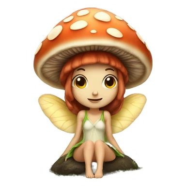 A mushroom fairy sticker