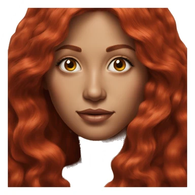 Hyper realistic women with beautiful red long hair  sticker