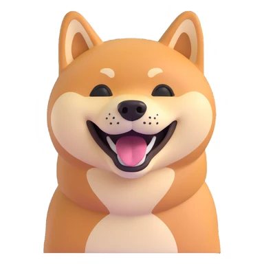 shiba inu, laughing sticker
