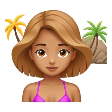 Girl at beach sticker