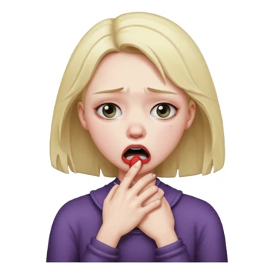 Girl choking them self dramatic  sticker