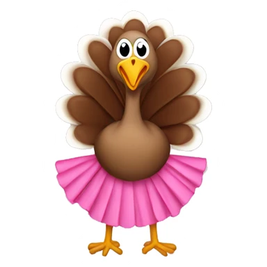 Turkey with a pink skirt sticker