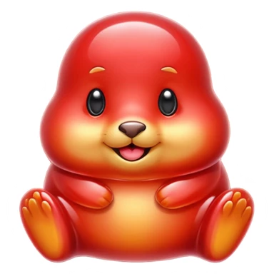 red jelly candy gopher sticker