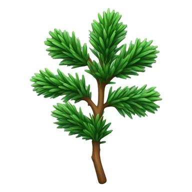 Spruce branch without decorations sticker