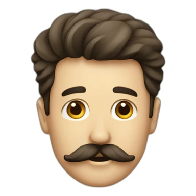 Homme moustache carré  sticker