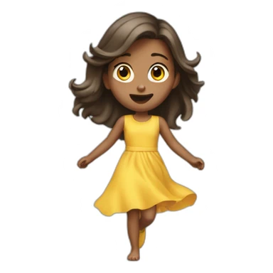Girl fleeting sticker
