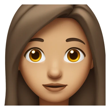 a girl with beautiful brown hair and amber eyes sticker