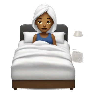 mulher deitada em uma cama sticker