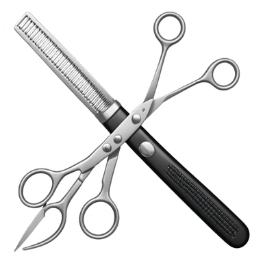 barber shop, scissors & comb. sticker