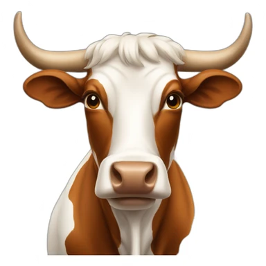 texas longhorn cow sticker