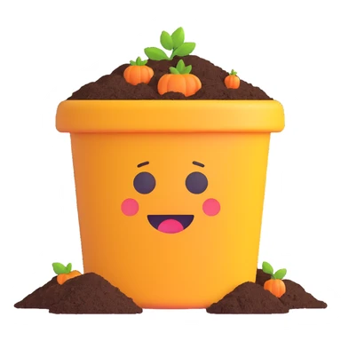 compost bin emoji, representing waste reduction and eco-friendliness, modern emoji style sticker