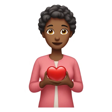 Mom holds her heart in her hands sticker