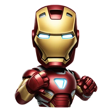 iron man showing his dissaproval thumb sticker