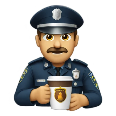 police coffee spain sticker