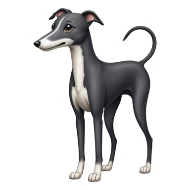 Black greyhound  sticker