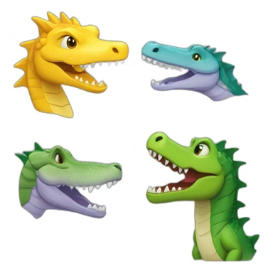 Chat avec ailes de dragon et queue de croco sticker