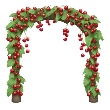 wedding arch with cherries sticker