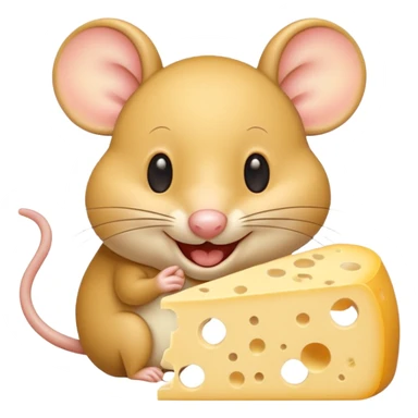 emoji di un topo che mangia il formaggio sticker