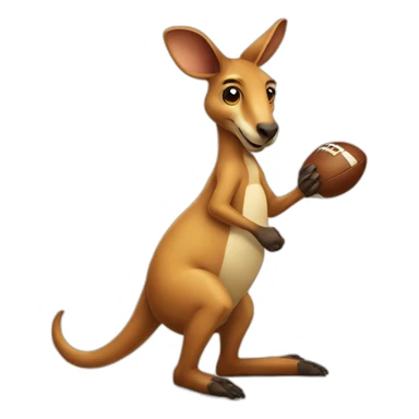 kangaroo-playing-football sticker
