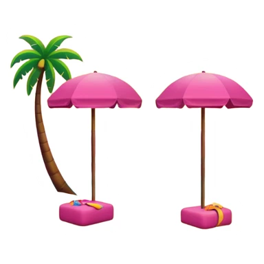 summer-themed emoji of a summer beach sunset sticker