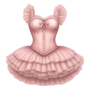 Vintage rococo rose-pink  tutu sticker