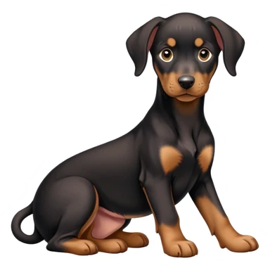 Dobermann puppy sticker