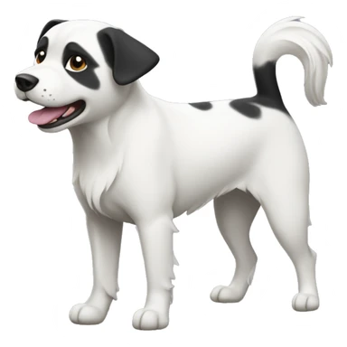 Black and white shuizhu dog sticker