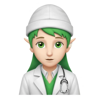 Elf Doctor with doctor hat sticker