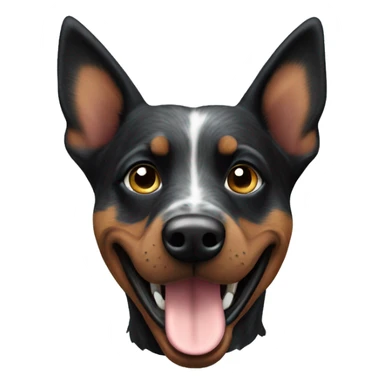 Black Australian cattle dog sticker