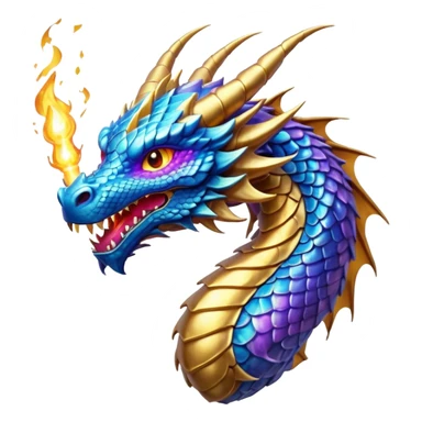 Amazing cool dragon with golden purpleish blue aura firing a energy blast which looks cool and dangerous at the sametime sticker