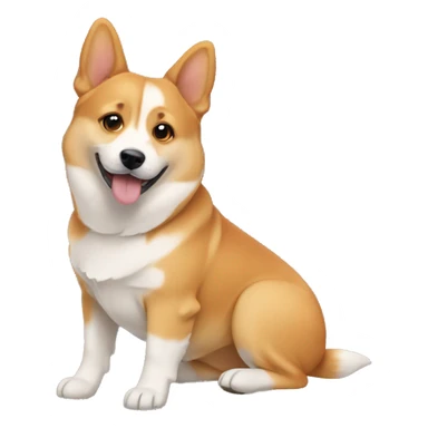 A dog mixed with jindo and welsg corgi sticker