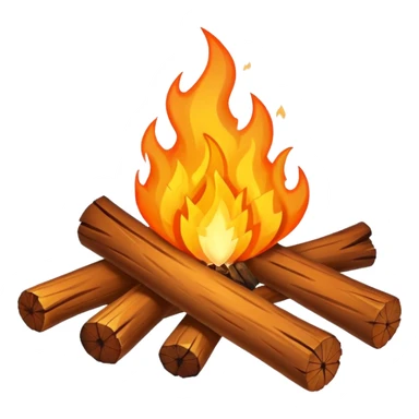 camping fire sticker