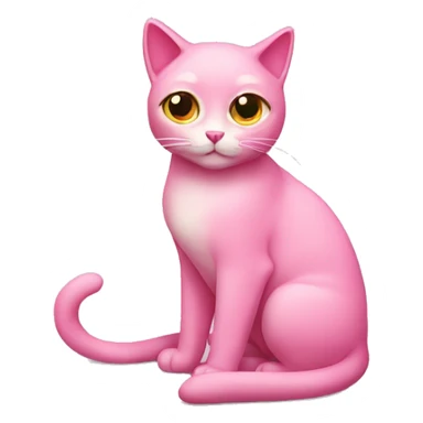 pink cat sticker