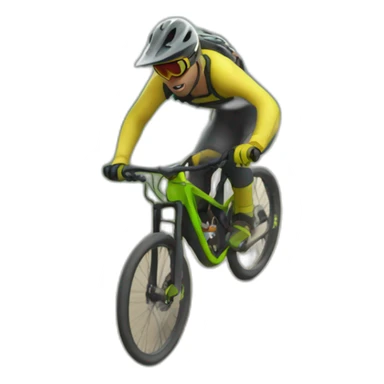 Downhill mountain biker sticker