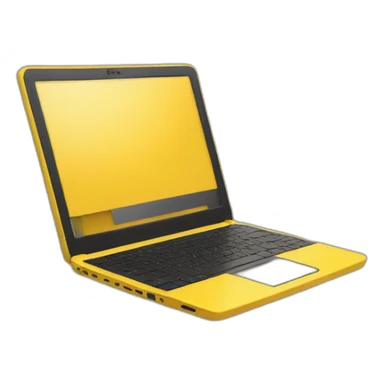 laptop yellow sticker