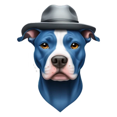 bluenosed pitbull with gangster hat sticker
