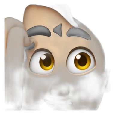 exasperated person holding a phone vertically in front of their face with one hand, closeup sticker