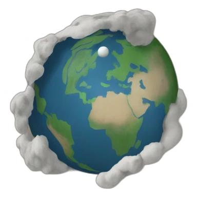 une météorite qui tombe sur la terre sticker
