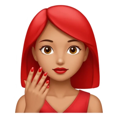 Girl with nail sticker