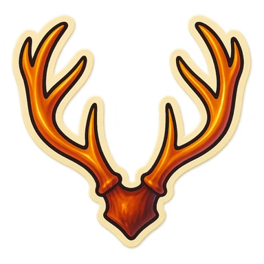 Pair of antlers sticker
