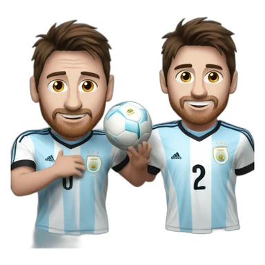 messi with argentina sticker