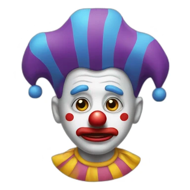 sad clown sticker