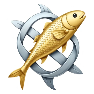 Haç ve balık sembol  sticker