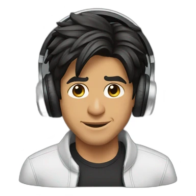 shah rukh khan with headphones sticker